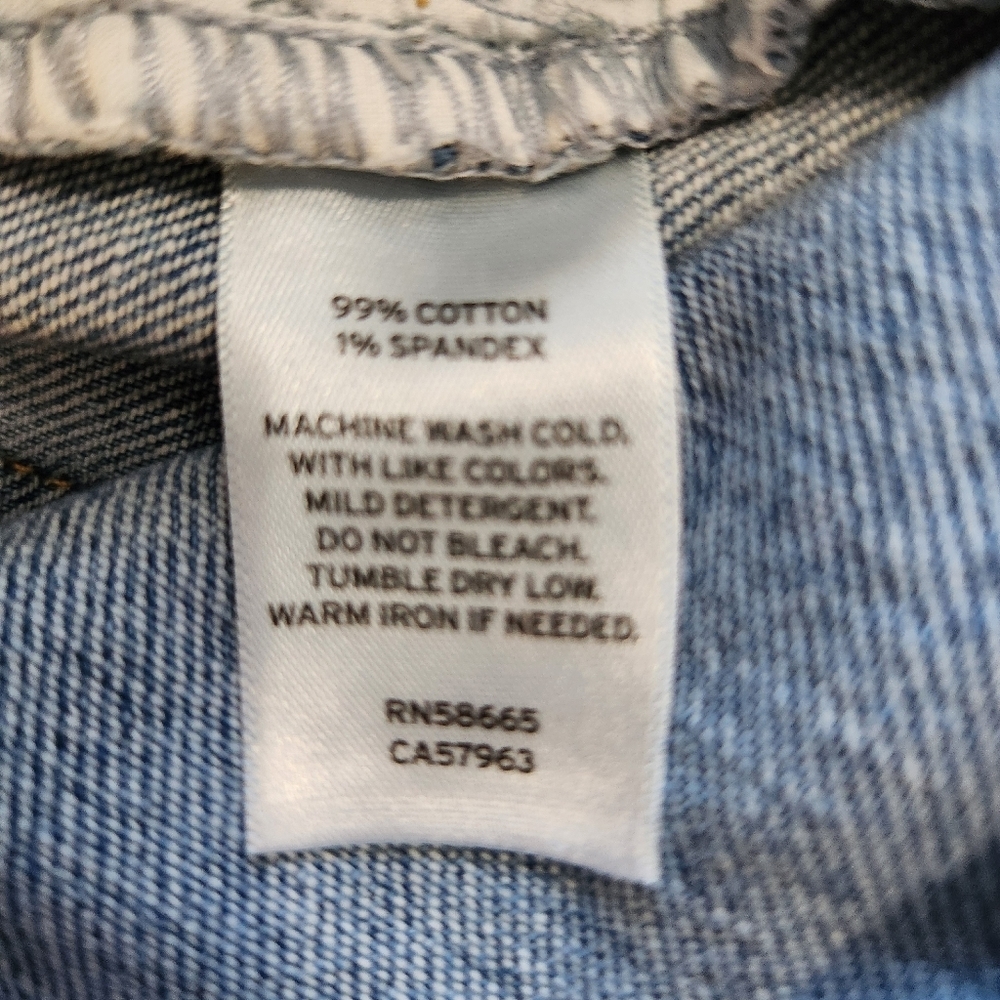 Abound High Rise Button Fly Straight Leg Distressed Jeans Size 29 - Picture 13 of 14